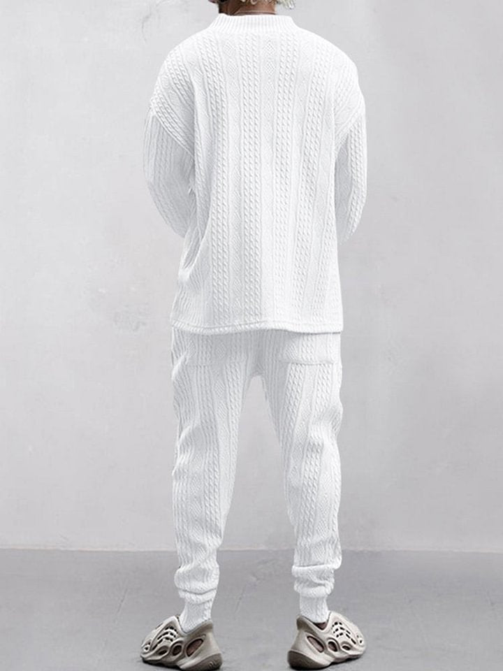 HOT SALE! Casual Cable Knit T-shirt Set